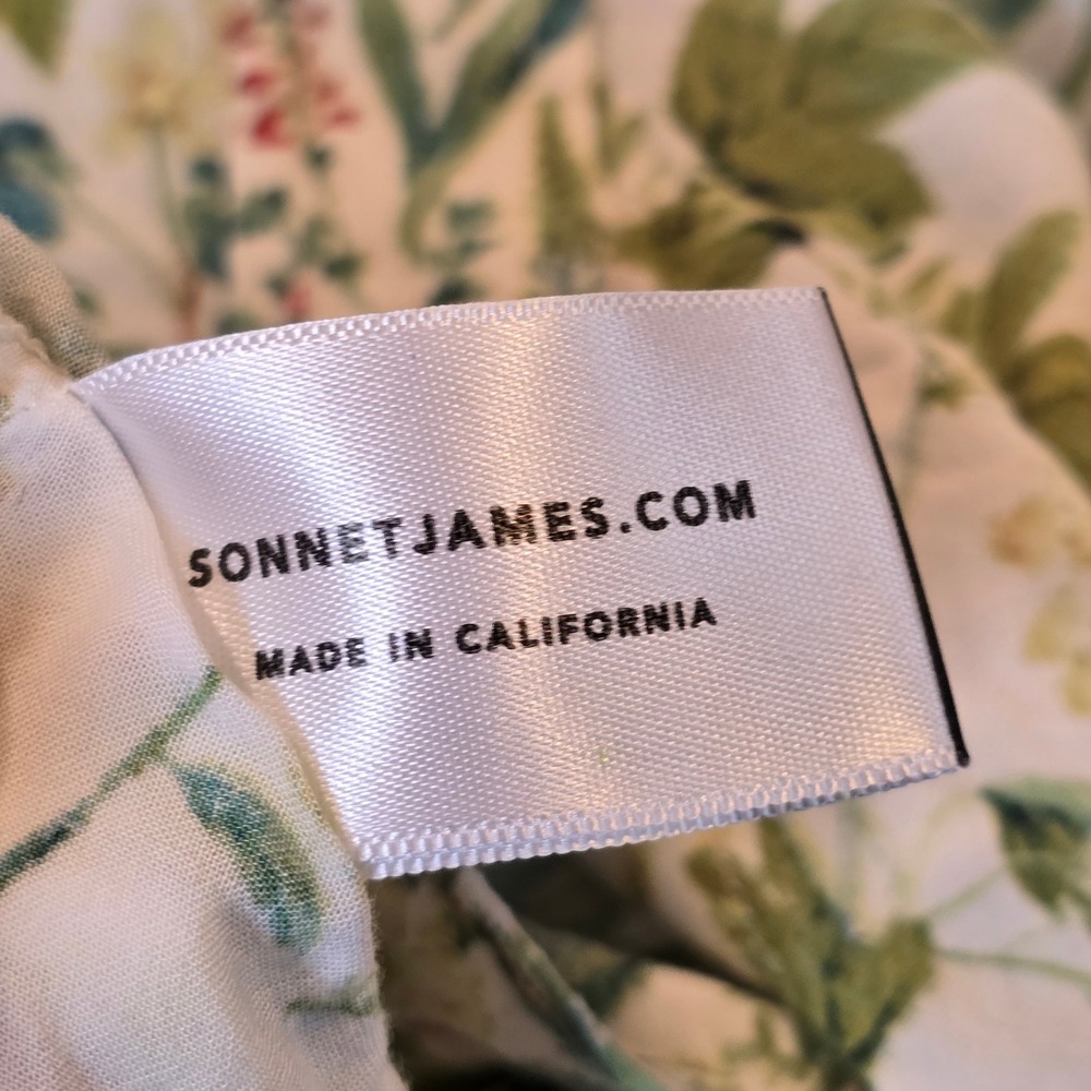 Sonnet James Blouse Short Sleeve Button Down Shirt Floral Womens Small - Picture 6 of 6